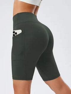 Slim-fit high-waisted shorts