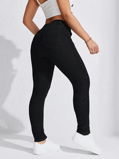 Skinny jeans met high waist