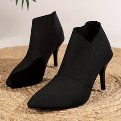 Stiletto enkellaars met hoge hak