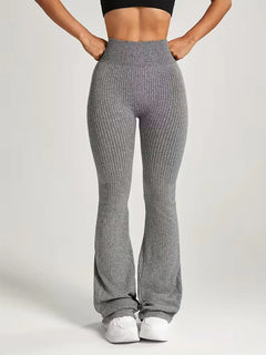Legging met hoge taille en flared leg