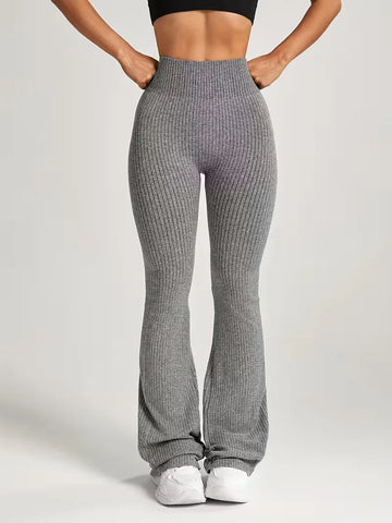 Legging met hoge taille en flared leg