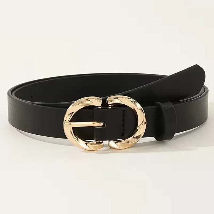 Smalle riem met metalen gespen
