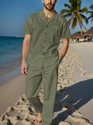 Korte mouw overhemd met broek
