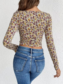 Longsleeve met floral print