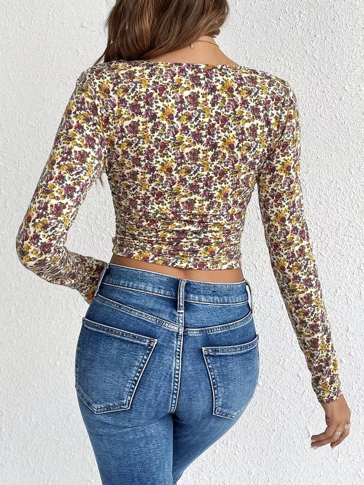 Longsleeve met floral print