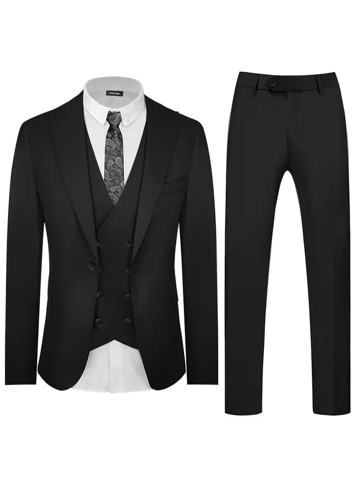 Drie-delig slim fit pak