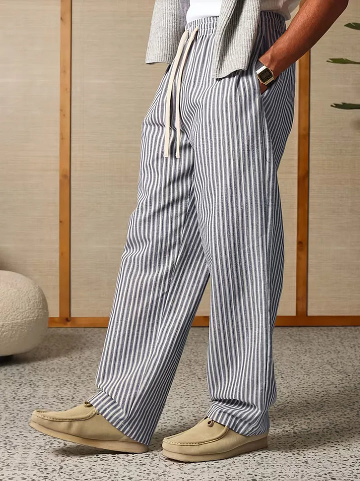 Gestreepte joggers met brede fit