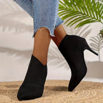 Stiletto enkellaars met hoge hak