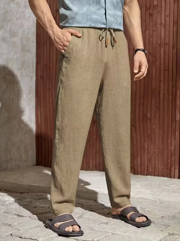 Pantalons met drawstring en straight leg