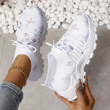 Lage sneaker met butterfly print