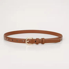 Smalle riem met half-oval gesp