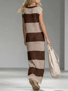 Maxi cover-up met V-hals