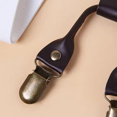 Bretels met leren details
