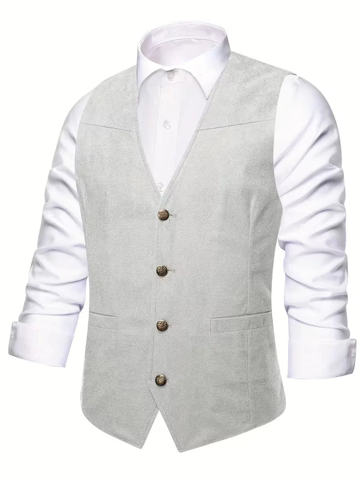 Gilet met V-hals en knopen