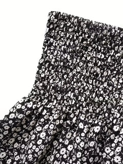 Short met hoge taille en bloemenpatroon