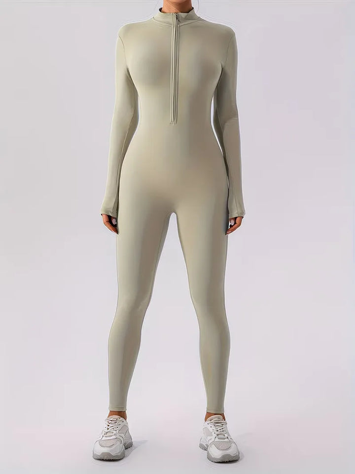 Jumpsuit met mock neckline