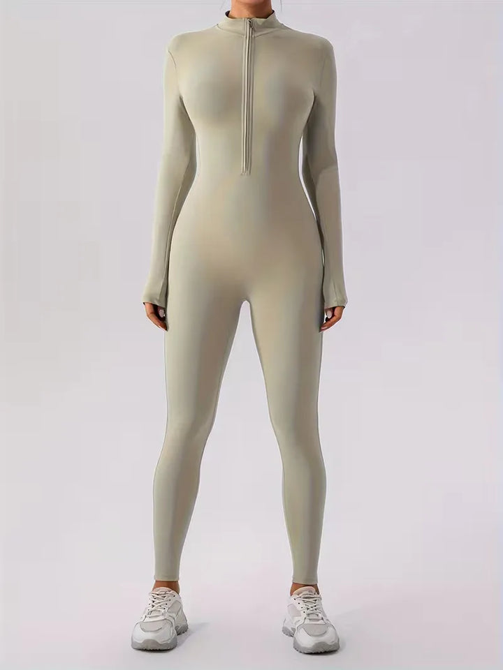 Jumpsuit met mock neckline