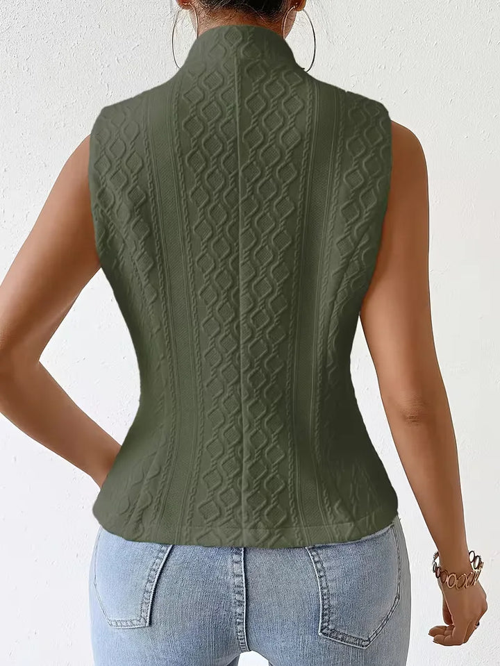 Gilet met V-hals en knopen