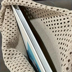 Shopper met hollow crochet design