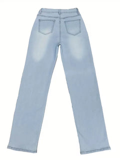 Straight jeans met hoge taille