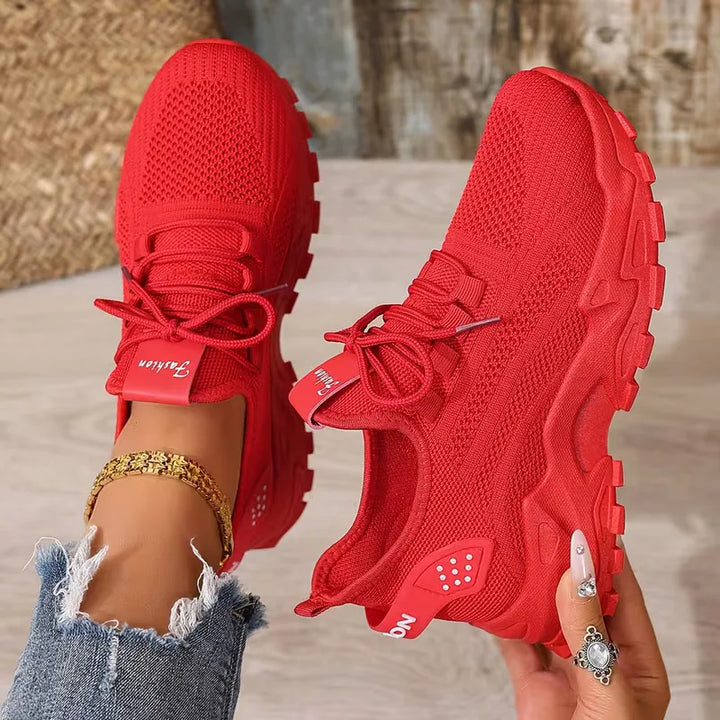 Lage sneaker met mesh bovenkant