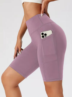 Slim-fit high-waisted shorts