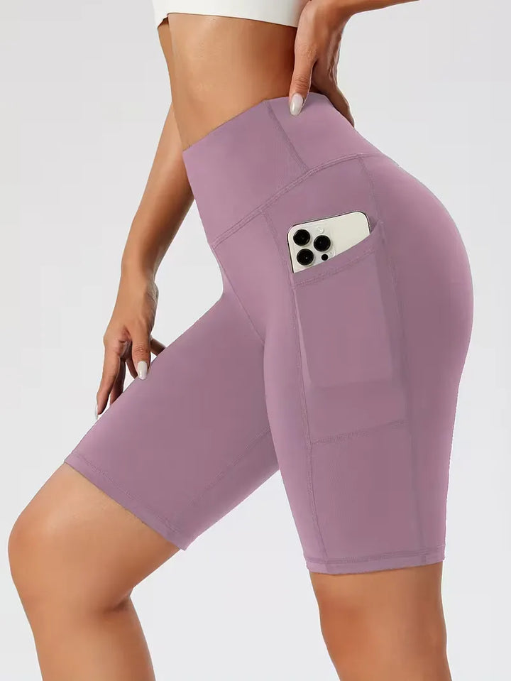 Slim-fit high-waisted shorts