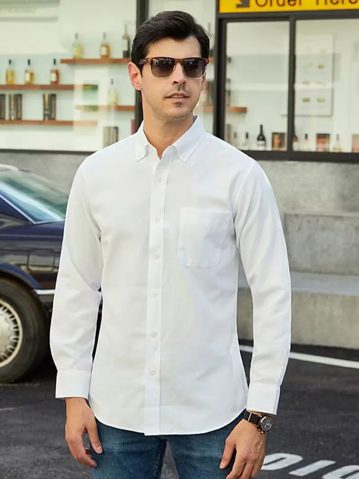 Casual overhemd met mandarin collar