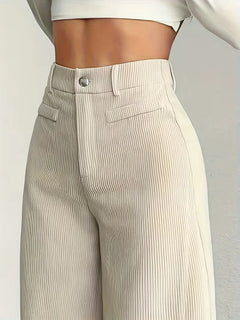 Wide leg broek met hoge taille