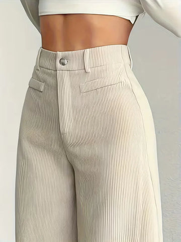 Wide leg broek met hoge taille