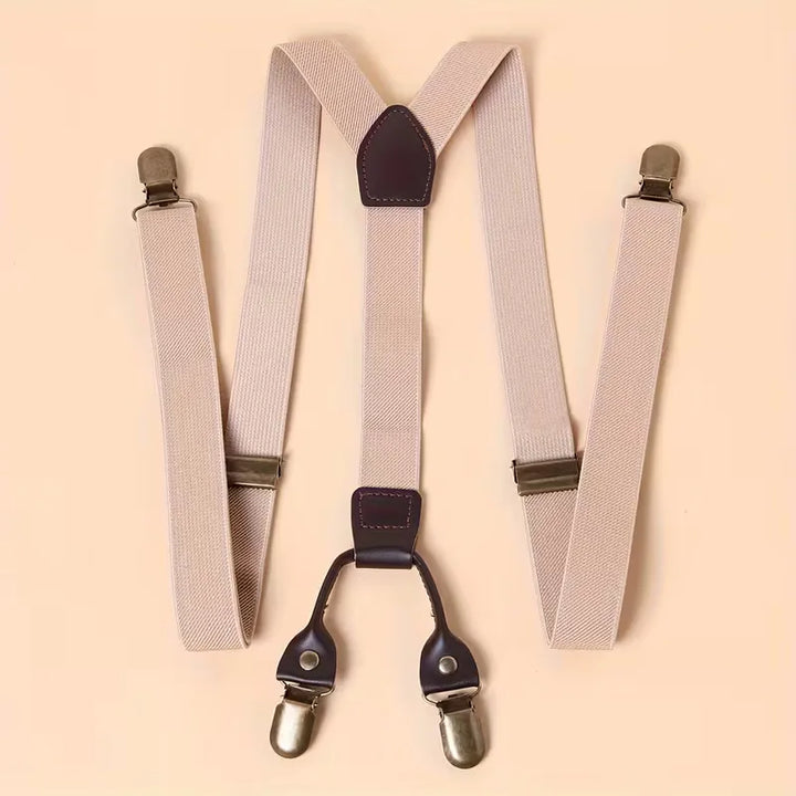 Bretels met leren details
