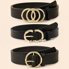 Smalle riem met metalen gespen