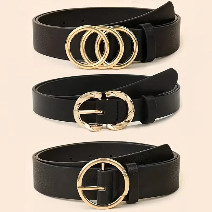 Smalle riem met metalen gespen