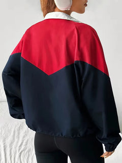 Track jacket met color-blocked design