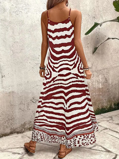 Maxi jurk met leopard print
