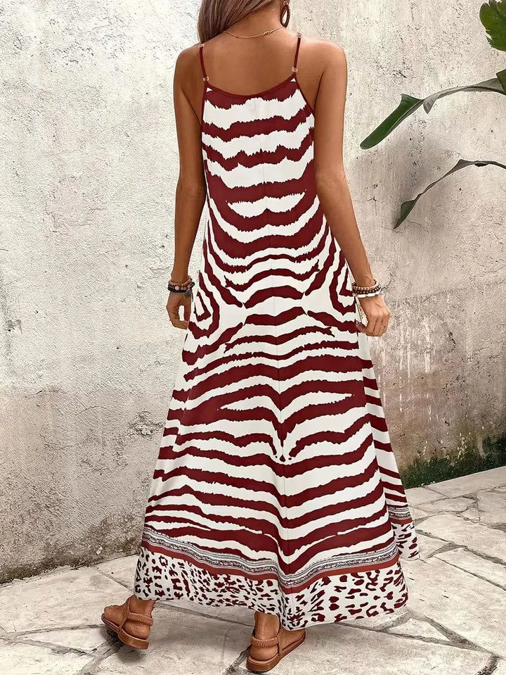Maxi jurk met leopard print