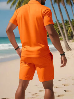 Zomer kledingset met polo en shorts