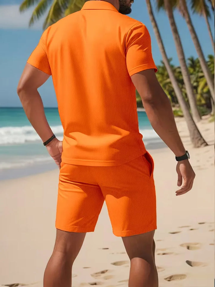 Zomer kledingset met polo en shorts