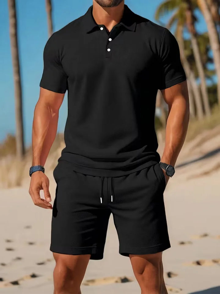 Zomer kledingset met polo en shorts