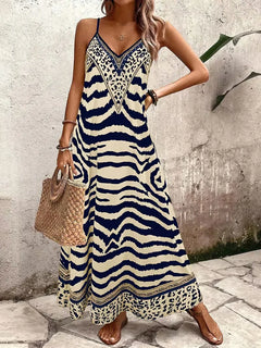 Maxi jurk met leopard print