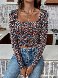 Longsleeve met floral print