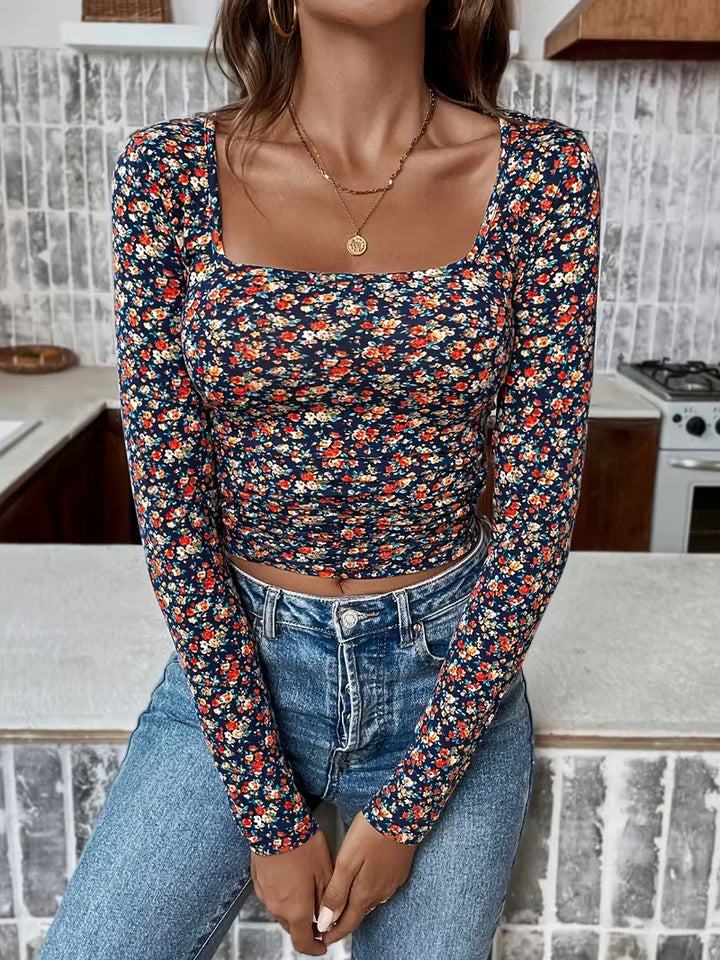 Longsleeve met floral print