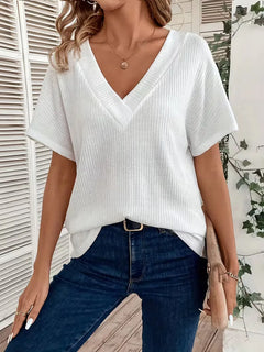 T-shirt met V-hals