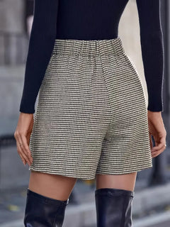 High-waisted wide-leg shorts