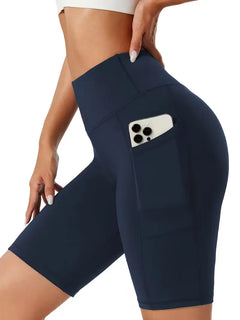 Slim-fit high-waisted shorts