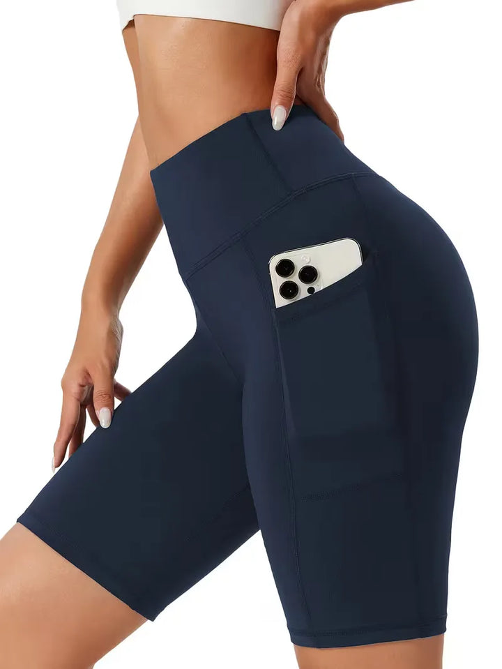 Slim-fit high-waisted shorts