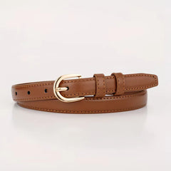 Smalle riem met half-oval gesp