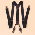 Bretels met leren details