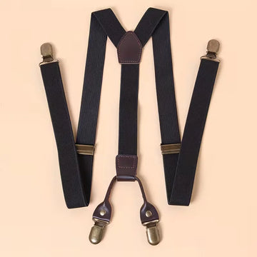 Bretels met leren details