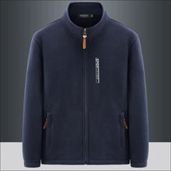 Daan | Dubbelzijdige fleecejas in de kleur Blauw voor heren in Lounge stijl ideaal voor de herfst.